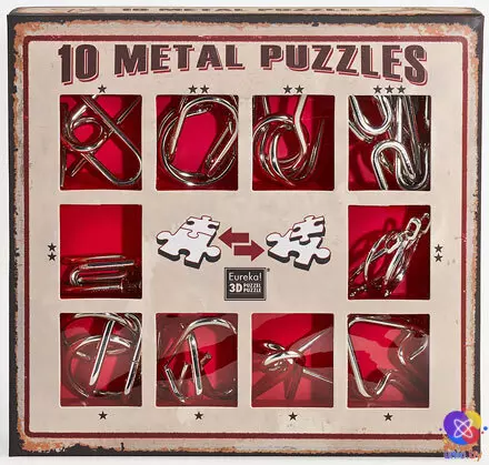 Набор металлических головоломок 3D Eureka 10 Metal Puzzles Red | 473355