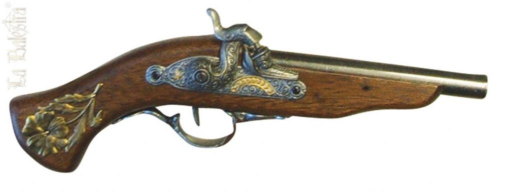 Пистолет Французский 16 века из дерева и металла