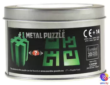 Головоломка металлическая Fortress Metal Puzzle in a can (green) | Крепость в банке (зеленая) 473442