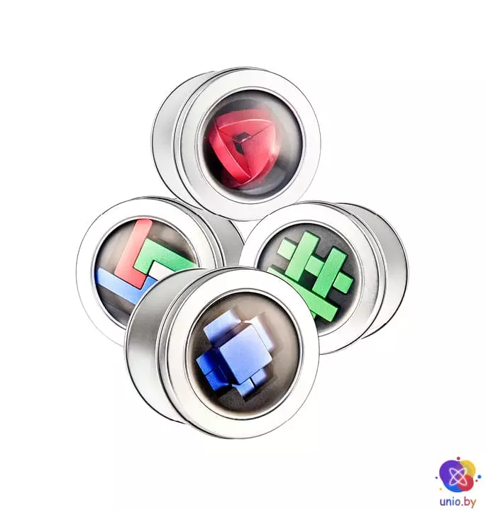 Головоломка металлическая Quad L Metal Puzzle in a can (4 color) | Квадрат-Л в банке (4 цвета) 473443