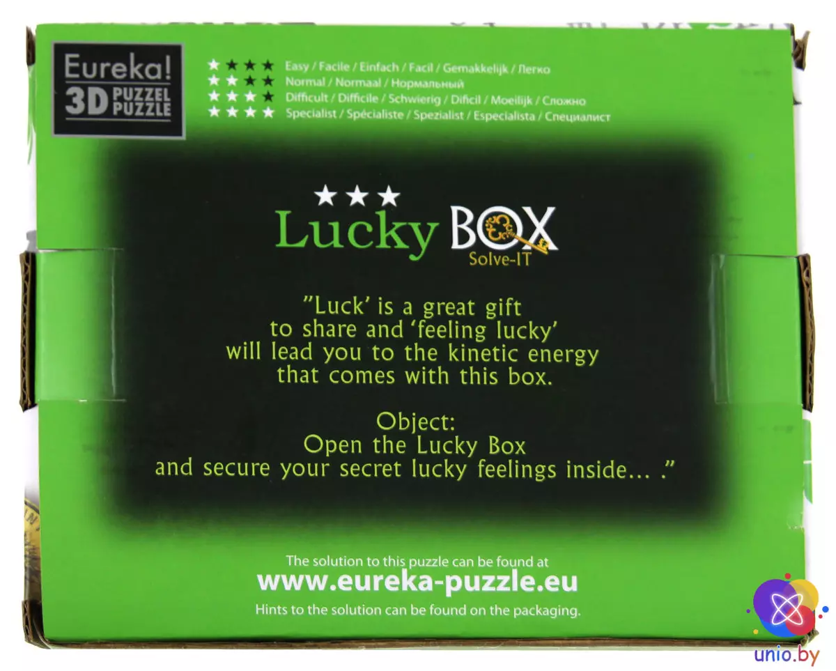 Головоломка деревянная LUCKY! Secret Escape Box | Секретный сундук удачи (473456)
