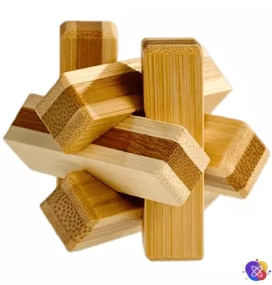 Головоломка деревянная 3D Eureka Bamboo Firewood Puzzle | Дрова