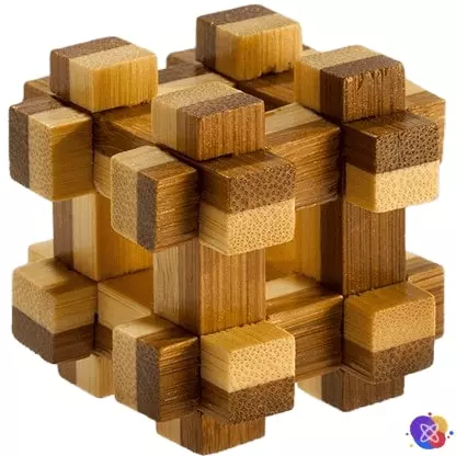 Головоломка деревянная 3D Eureka Bamboo Prison House Puzzle | Тюремный дом