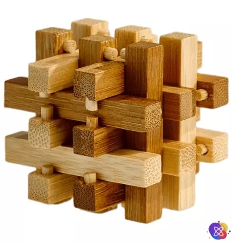 Головоломка деревянная 3D Eureka Bamboo Slide Puzzle | Слайд