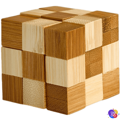 Головоломка бамбуковая 3D Eureka Bamboo Snake Cubes Puzzle | Змеиные кубики