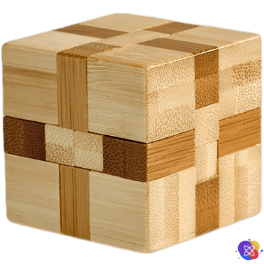 Головоломка бамбуковая 3D Eureka Bamboo Cube Puzzle | Куб
