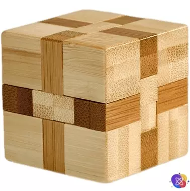 Головоломка деревянная 3D Eureka Bamboo Cube Puzzle | Куб