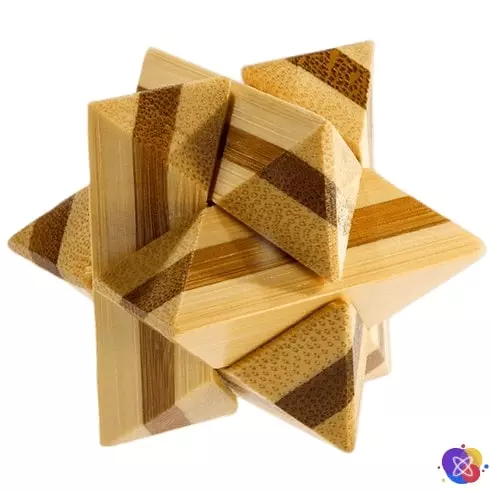 Головоломка деревянная 3D Eureka Bamboo Superstar Puzzle | Суперзвезда