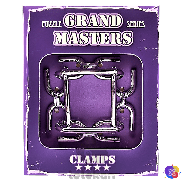 Головоломка металлическая Grand Master Puzzles “Clamps violet” | Зажимы фиолетовые