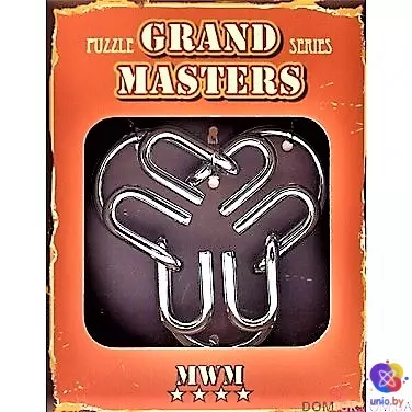 Головоломка металлическая 3D Eureka Grand Master Puzzles “MWM orang” | МВМ оранжевая