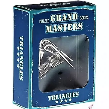Головоломка металлическая 3D Eureka Grand Master Puzzles “Trangles blue” | Треугольники синие