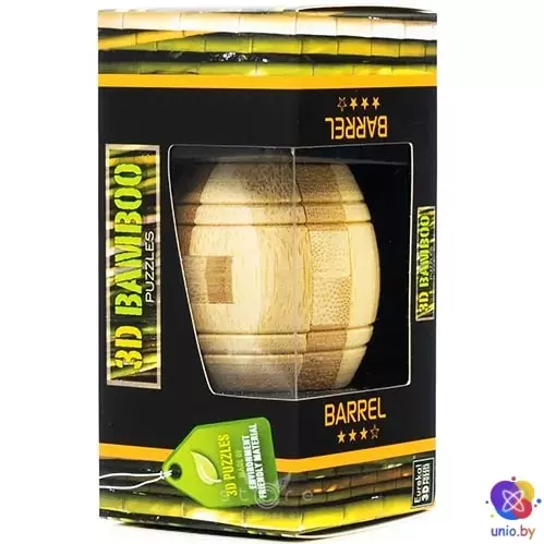 Головоломка деревянная 3D Eureka Bamboo Barrel Puzzle | Бочка