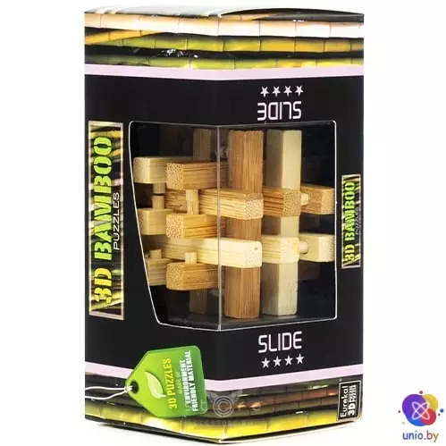 Головоломка деревянная 3D Eureka Bamboo Slide Puzzle | Слайд