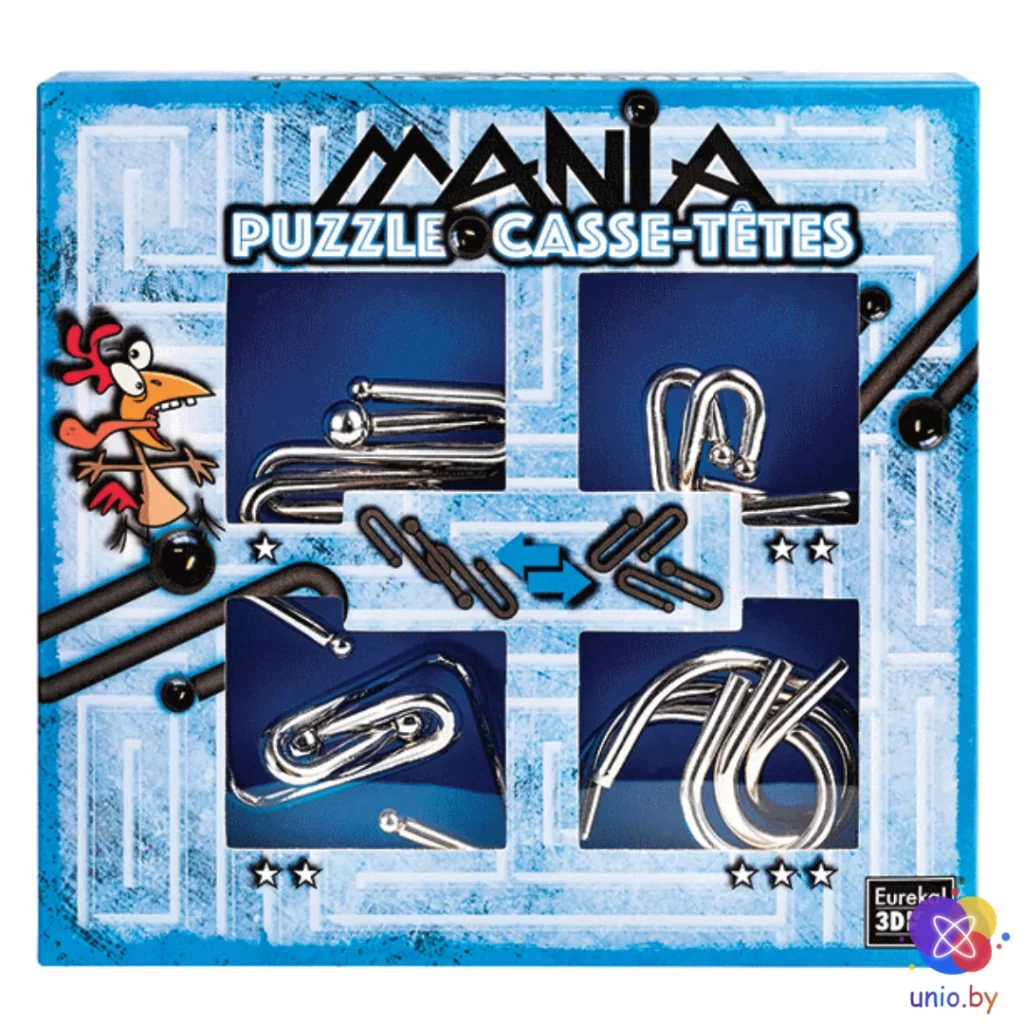 Набор головоломок Eureka Mania Puzzles - Bleu - 4 casse
