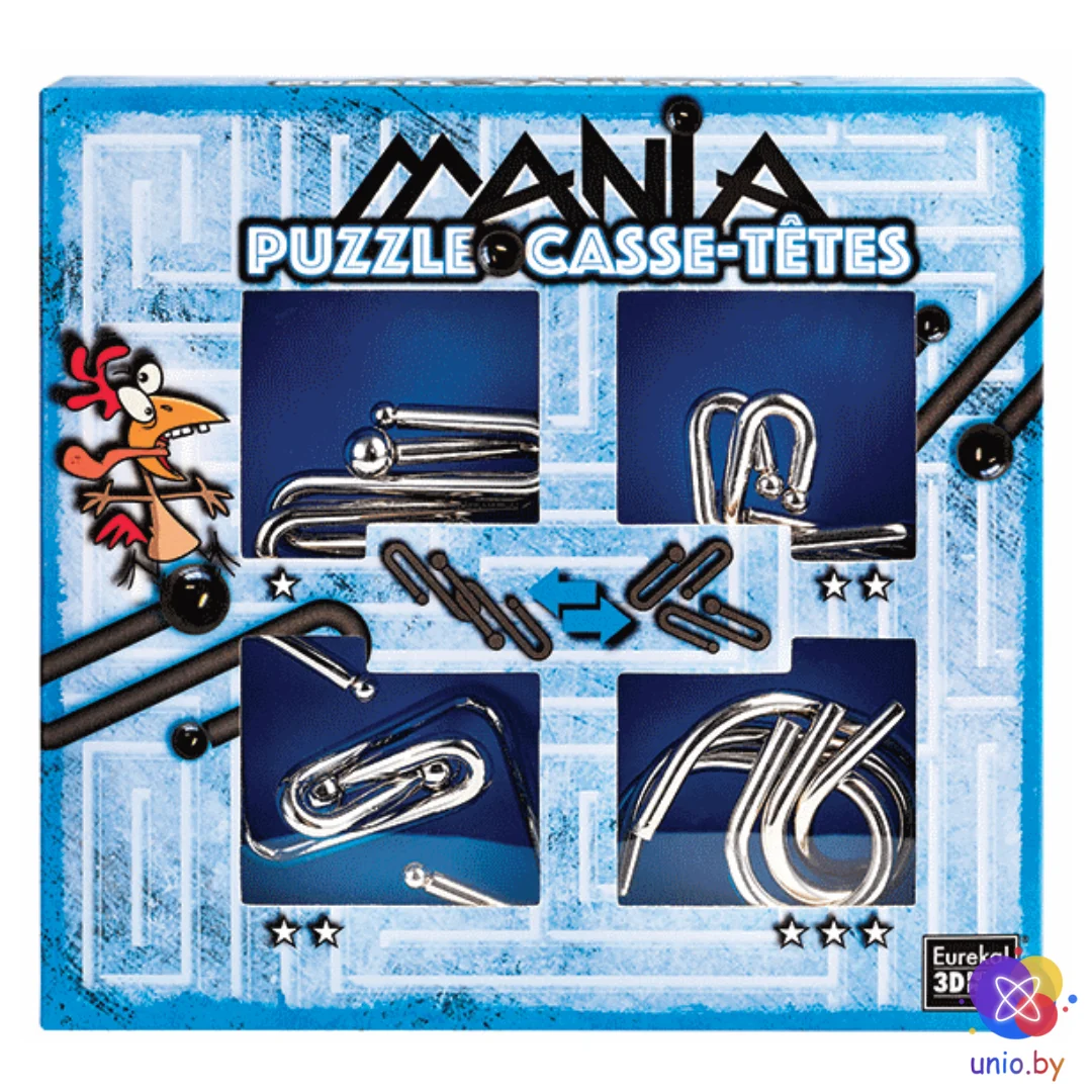 Набор металлических головоломок Eureka Casse Tetes Mania — Bleu