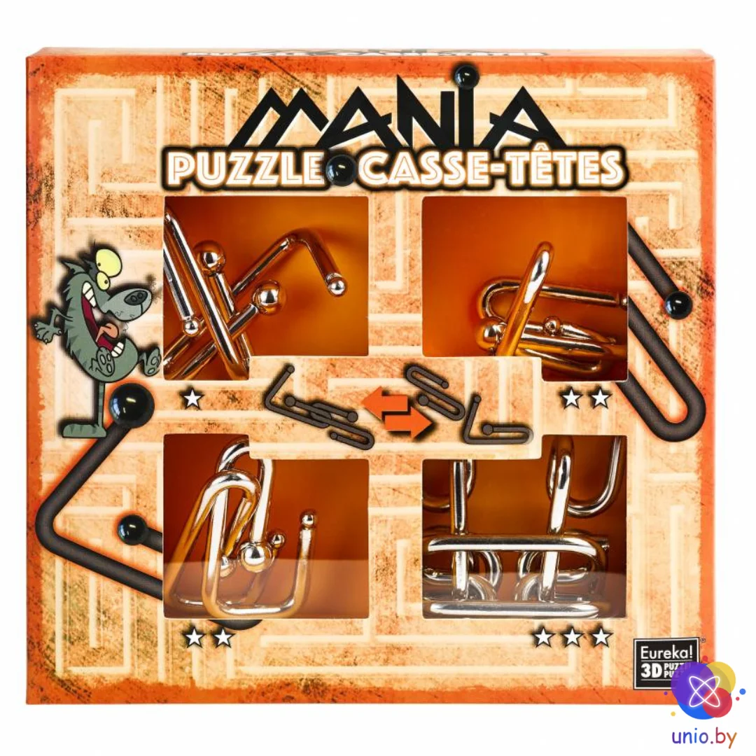 Набор металлических головоломок Eureka Casse Tetes Mania — Orange