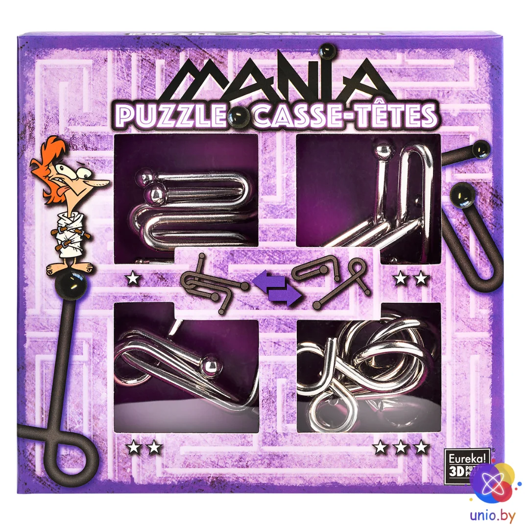 Набор металлических головоломок Eureka Casse Tetes Mania — Violet
