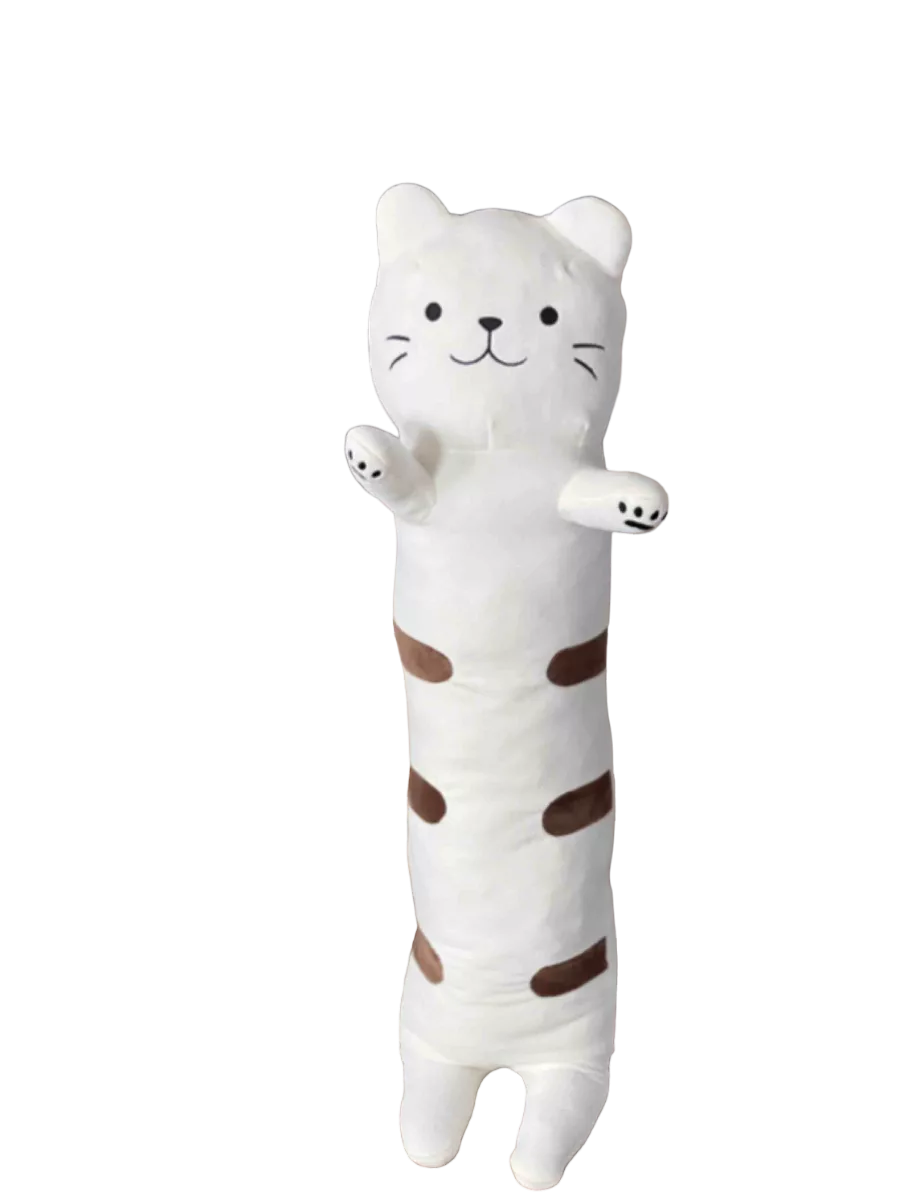 Мягкая игрушка-подушка Кот белый, 80 см