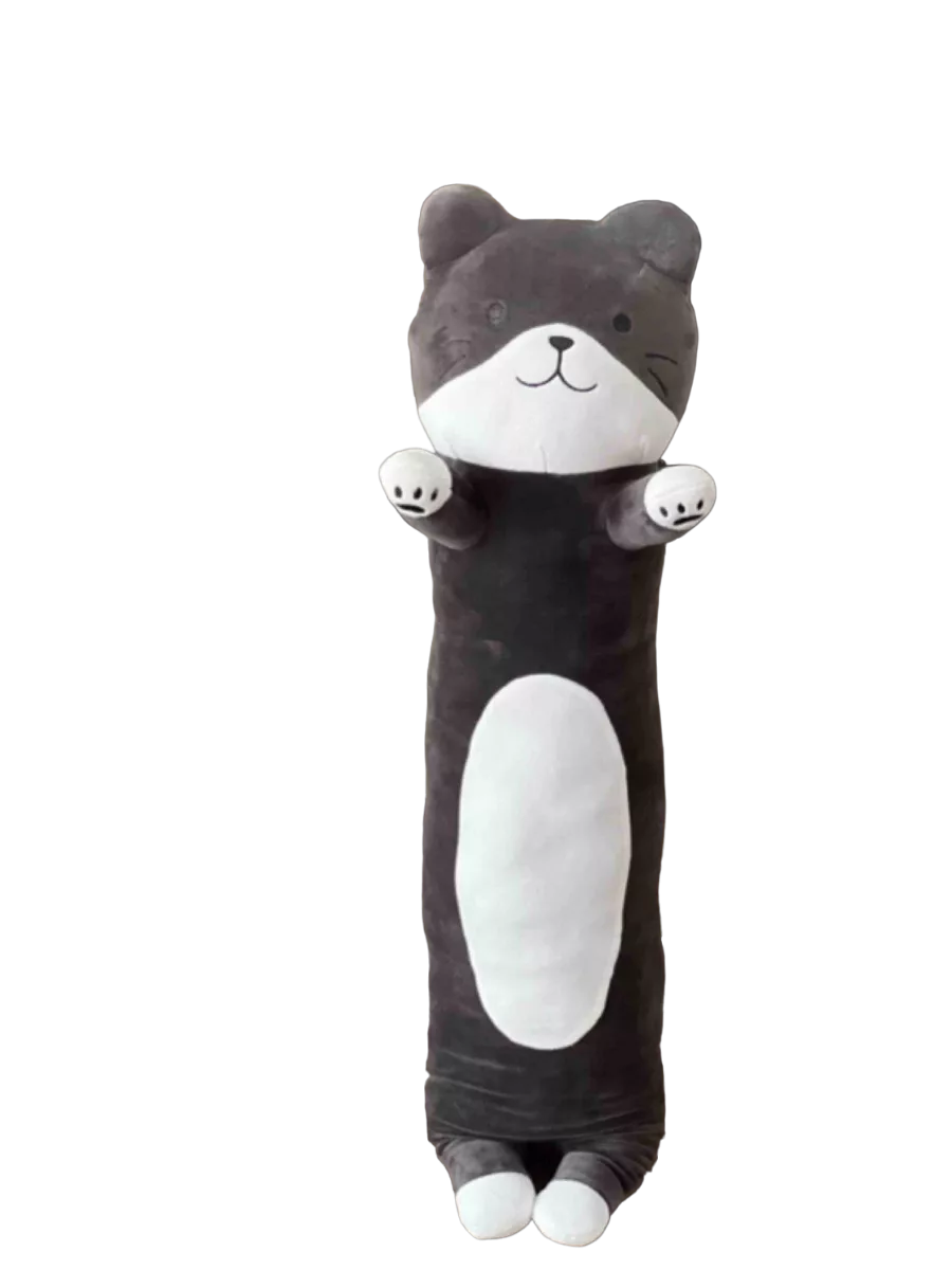 Мягкая игрушка-подушка Кот серый, 80 см